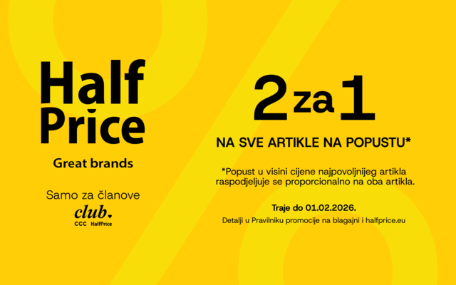 2 za 1 u HalfPrice-u