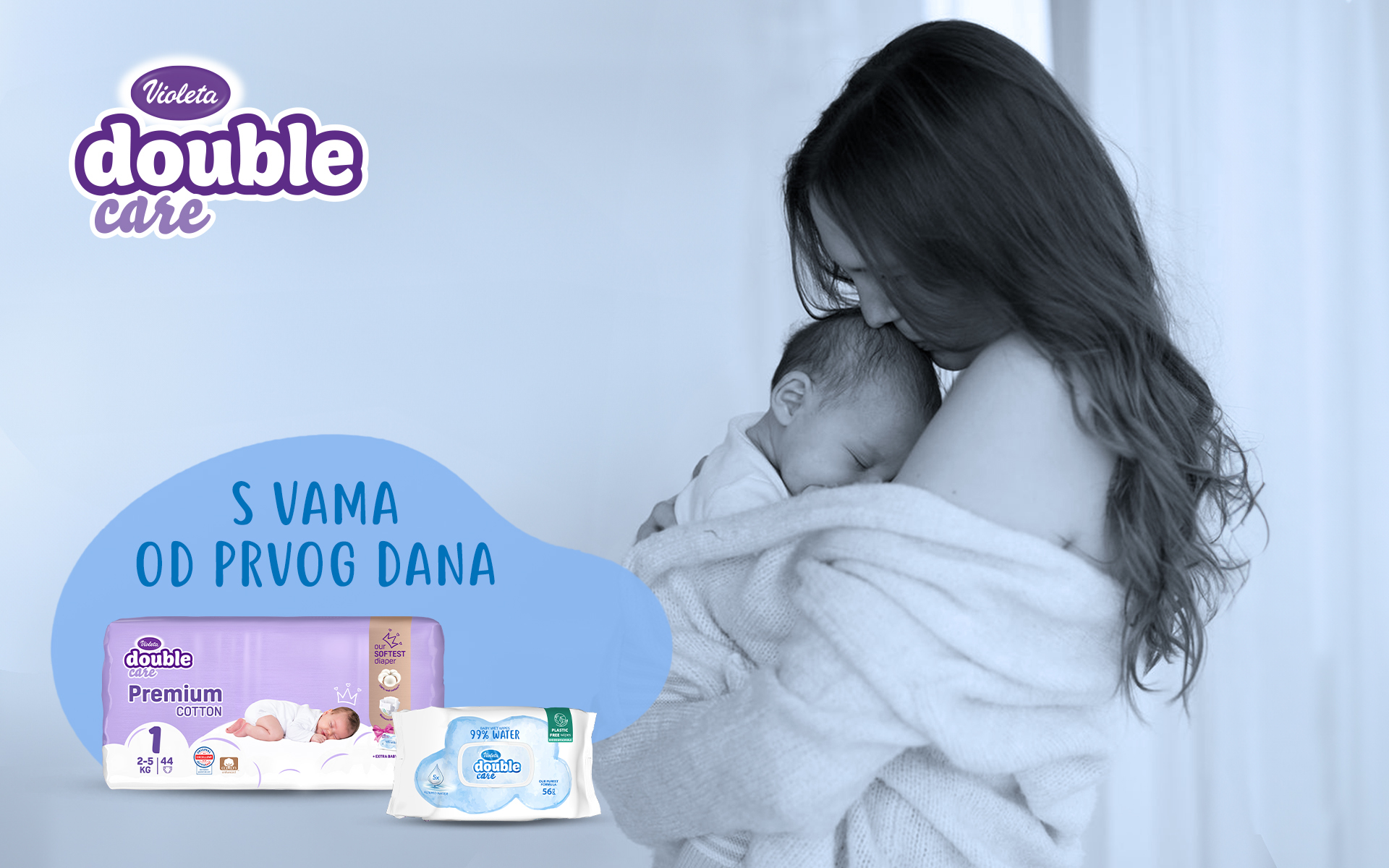 Violeta Double Care za njegu bebe u svakodnevnim trenucima