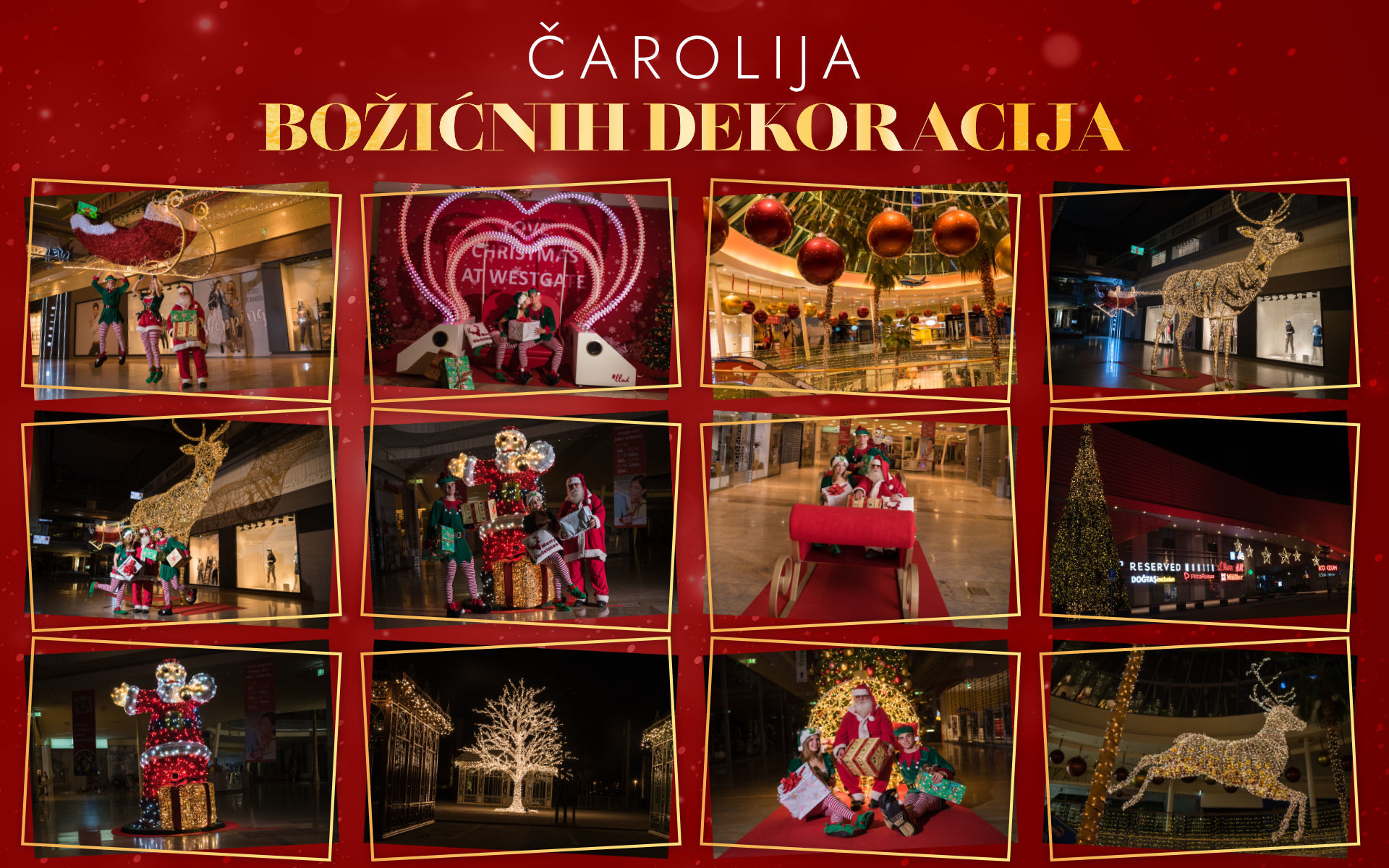 Čarolija božićnih dekoracija u Westgateu
