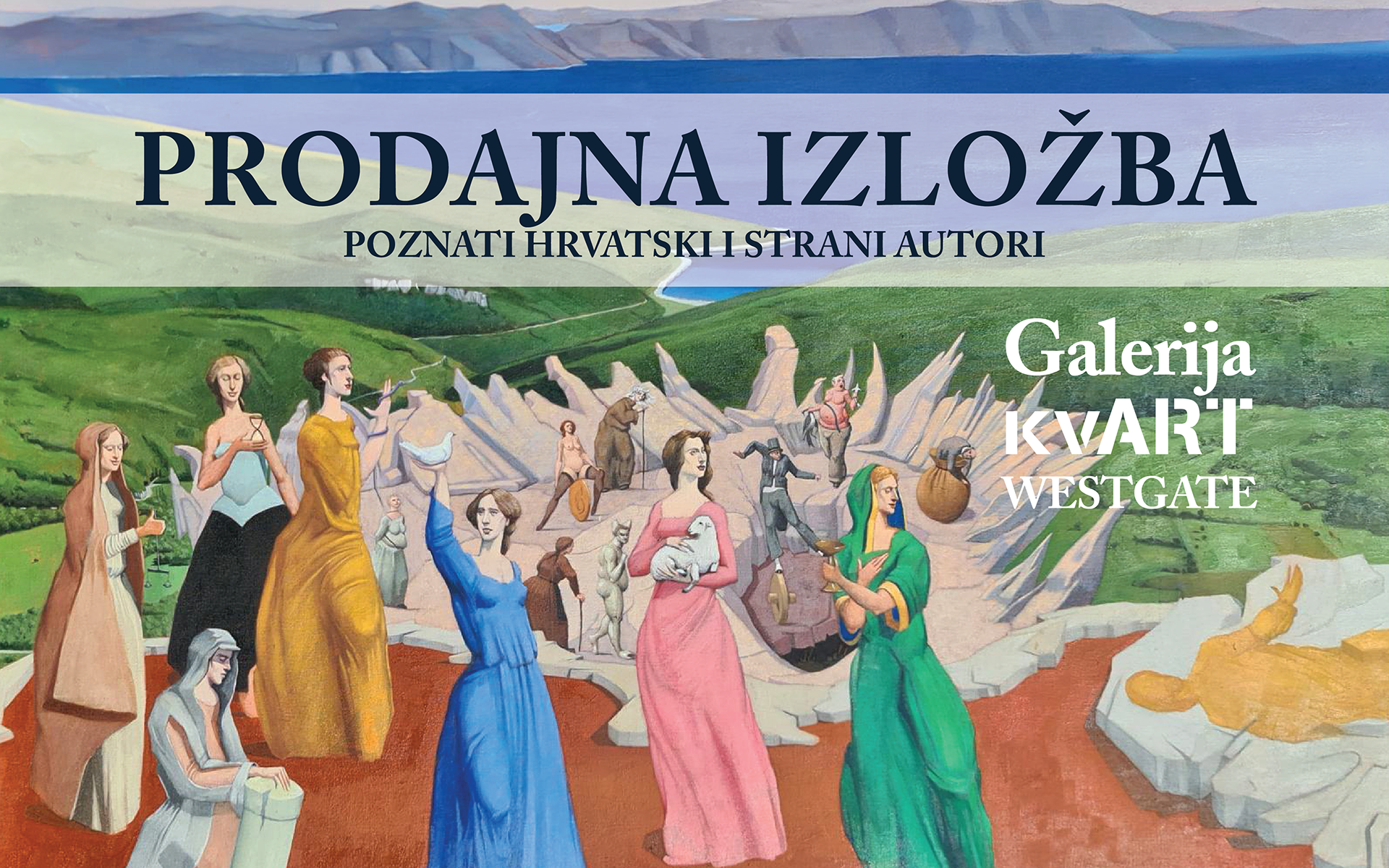 Prodajna izložba poznatih umjetnika u galeriji kvART