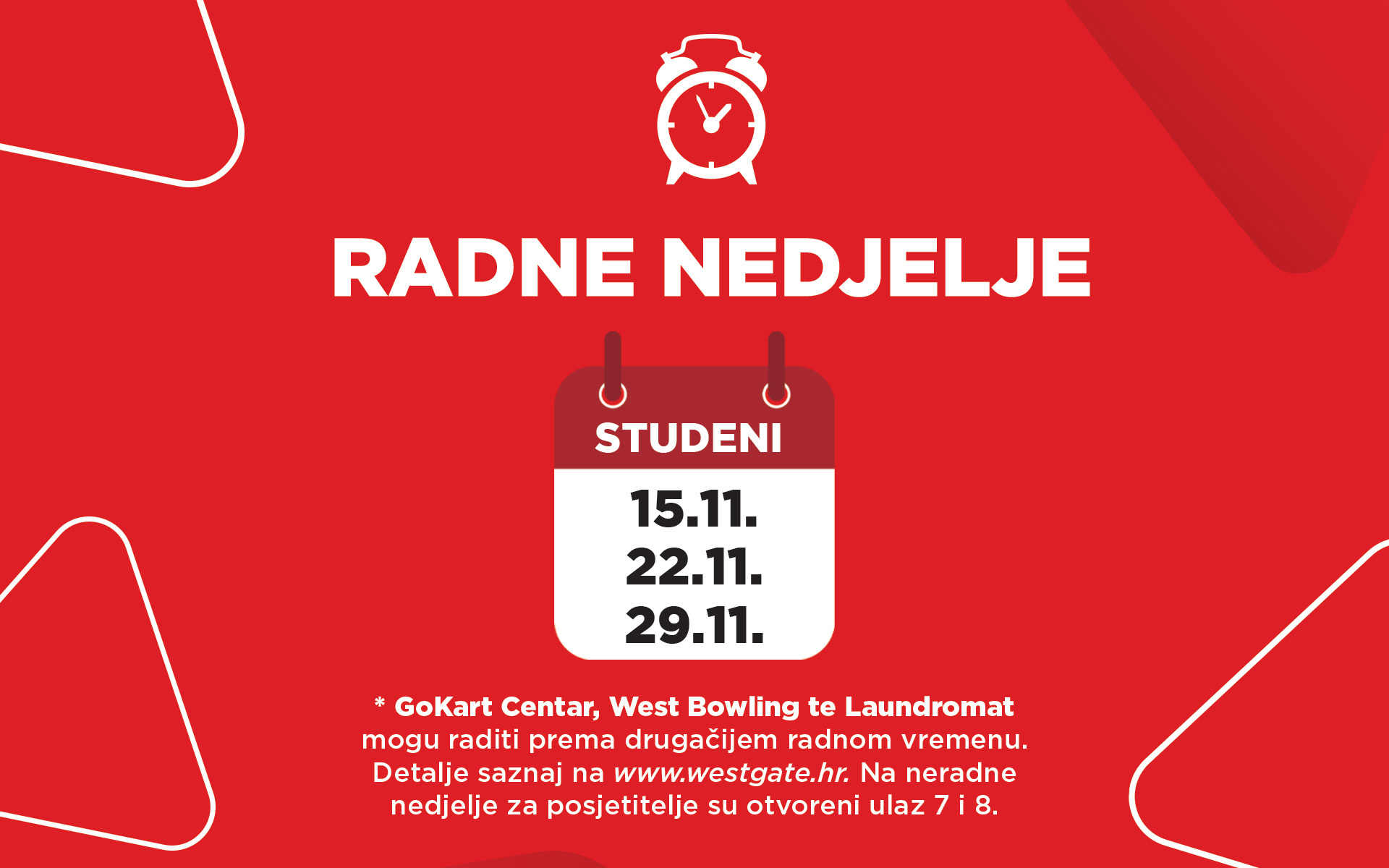 Radne nedjelje u studenome