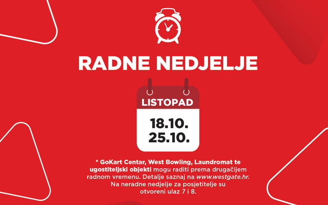 Radne nedjelje u listopadu