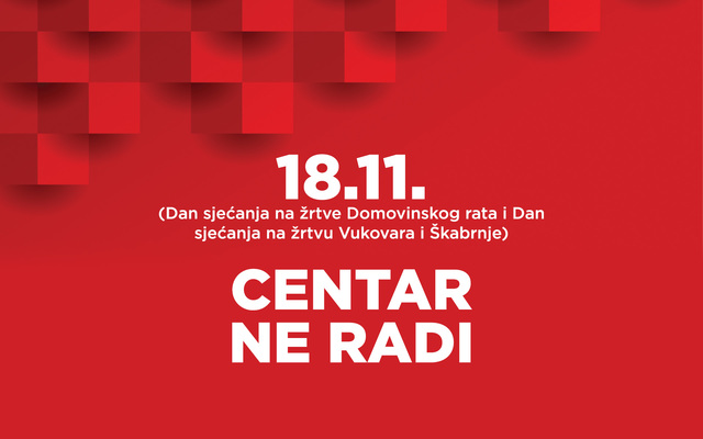 18.11. centar ne radi