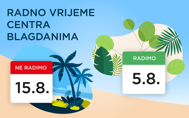 Radno vrijeme u kolovozu