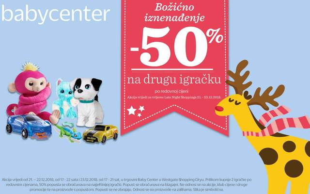 Božićno iznenađenje Baby Centra samo u Westgateu