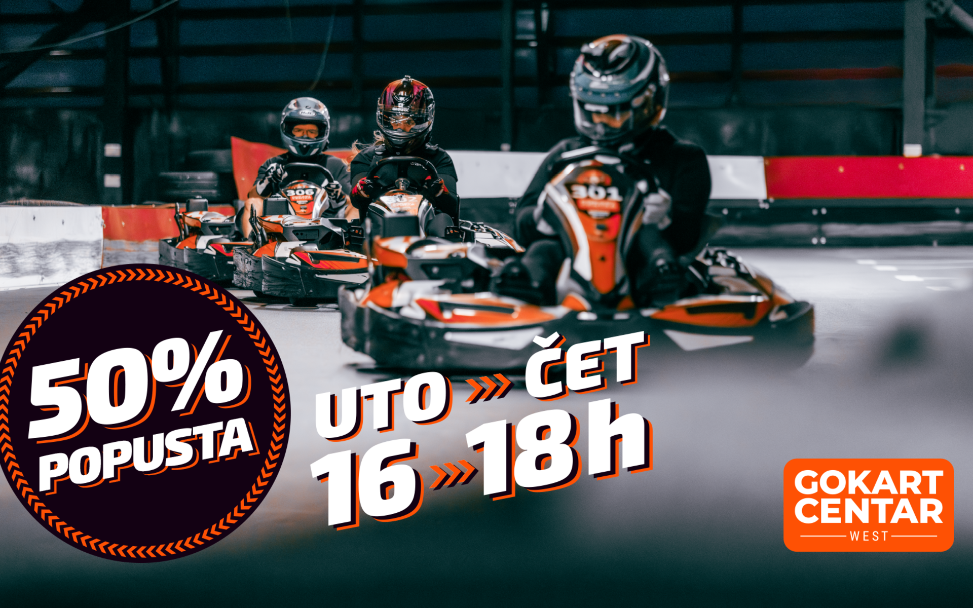 Happy Hour u GoKart Centru West – vožnje na 50% popusta!