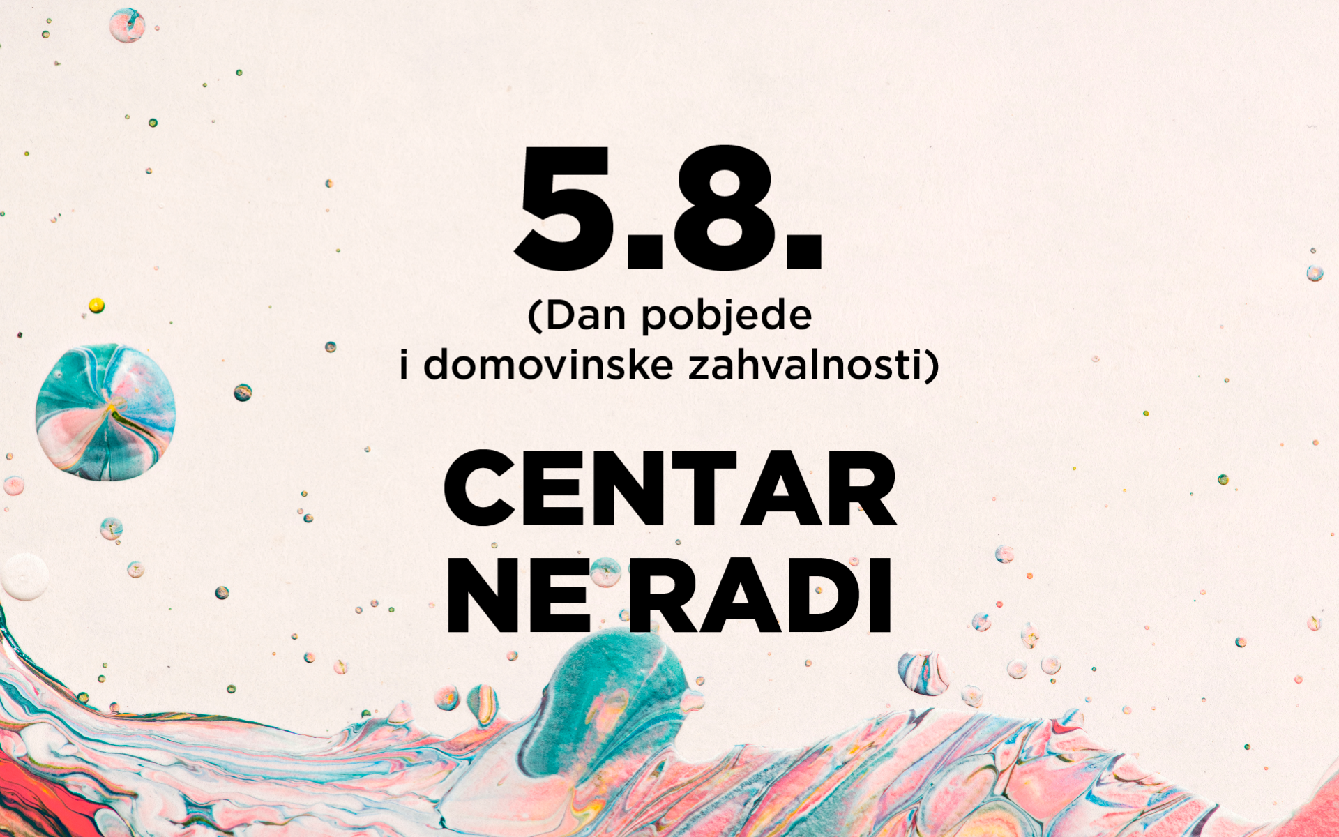 Radno vrijeme - Dan pobjede i domovinske zahvalnosti